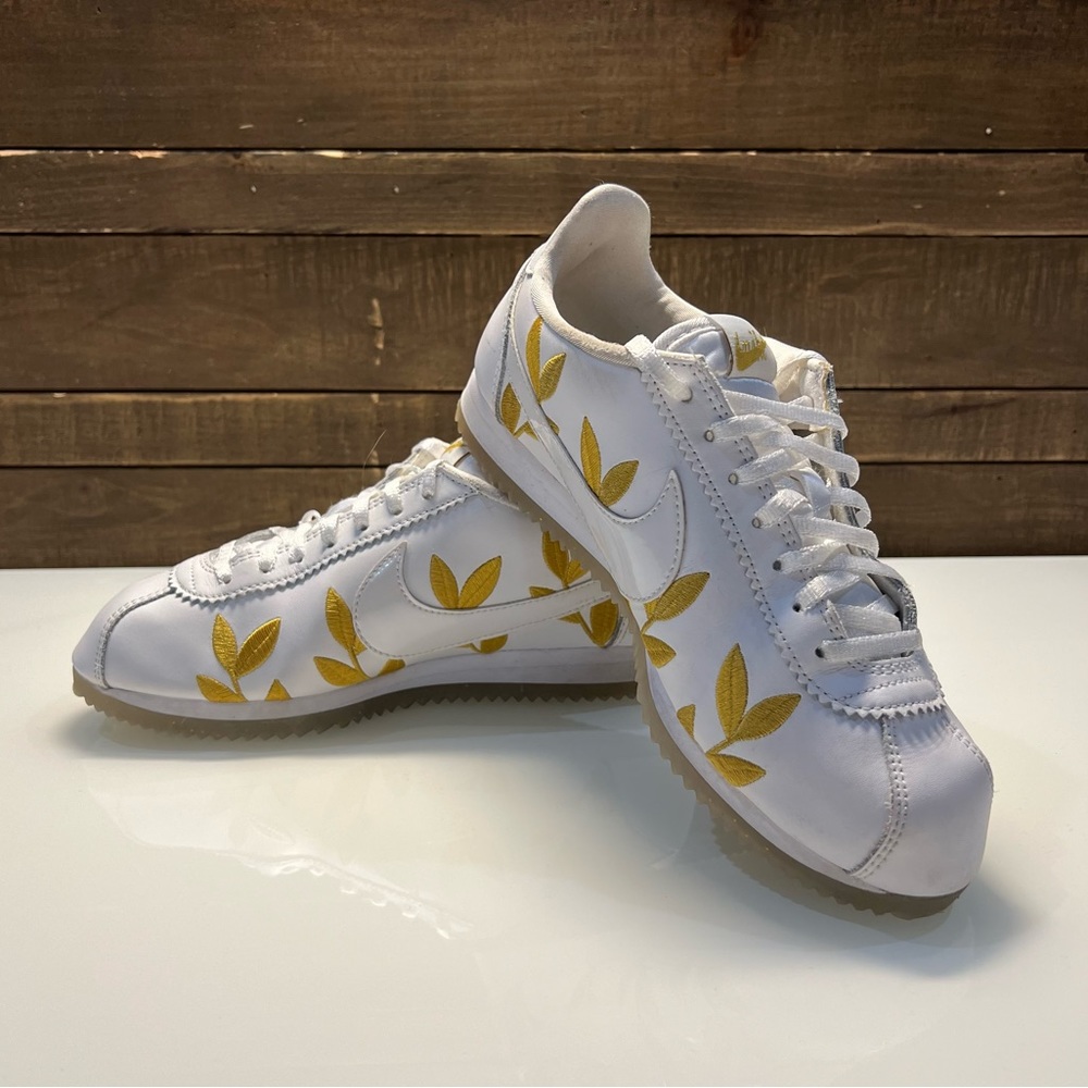 Nike Classic Cortez White/White-Metallic Gold (WS) (AR5393 100) Women's Size 8.5